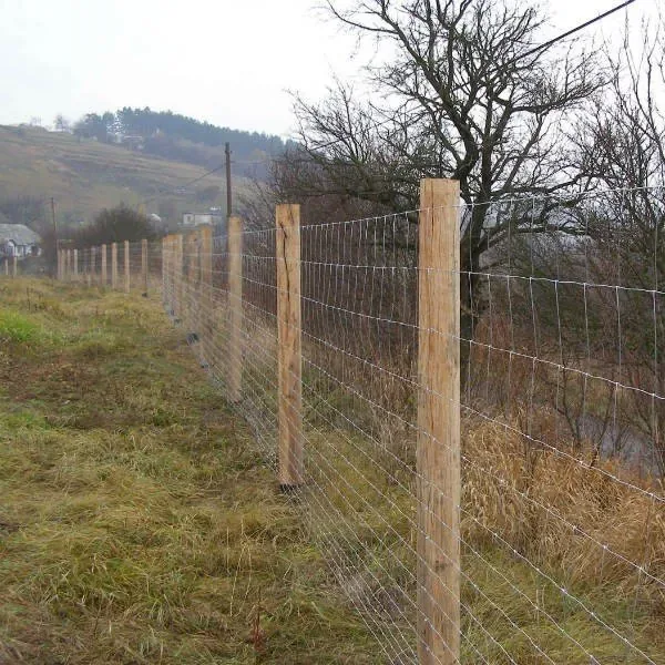 Vadháló birtokkerítés fa és beton oszlopokkal – részlet 3